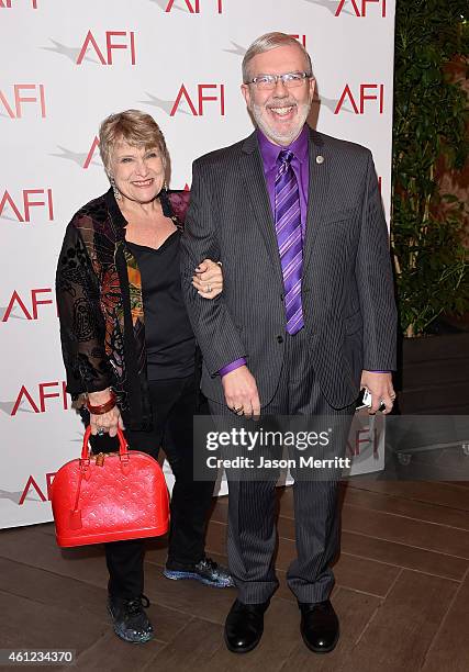 Film critic Leonard Maltin and Alice Maltin attend the 15th Annual AFI Awards at Four Seasons Hotel Los Angeles at Beverly Hills on January 9, 2015...