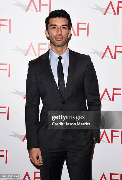 Actor Justin Baldoni attends the 15th Annual AFI Awards at Four Seasons Hotel Los Angeles at Beverly Hills on January 9, 2015 in Beverly Hills,...