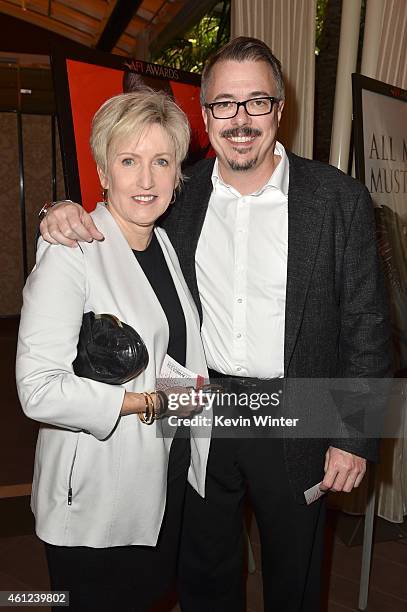 Hollly Rice and writer-producer Vince Gilligan attend the 15th Annual AFI Awards at Four Seasons Hotel Los Angeles at Beverly Hills on January 9,...