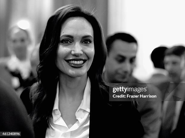 Actress Angelina Jolie attends the 15th Annual AFI Awards at Four Seasons Hotel Los Angeles at Beverly Hills on January 9, 2015 in Beverly Hills,...