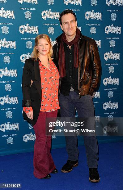 Joanna Page and James Thornton attend the "Cirque Du Soleil: Quidam" opening night at the Royal Albert Hall on January 7, 2014 in London, England.