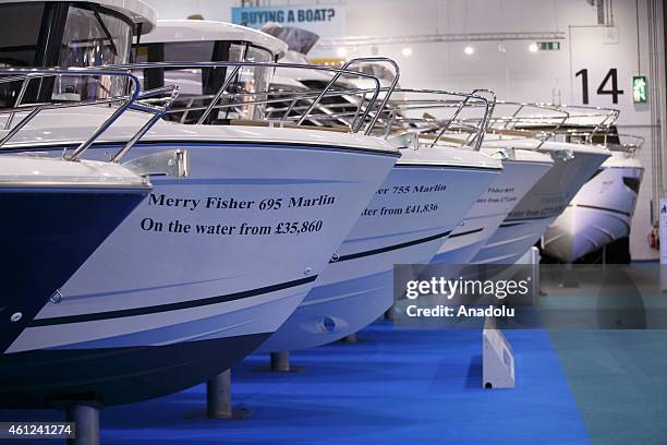 People visiting the London Boat Show at ExCel on January 9, 2015 in London, England. Until the 18th of January the London Boat Show will showcase,...