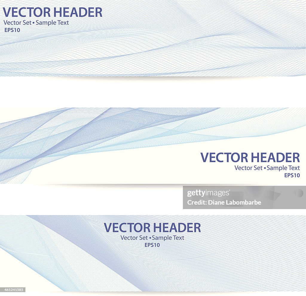 Line Header Vector Wave Lines Header Set Blue High-Res Vector Graphic - Getty Images