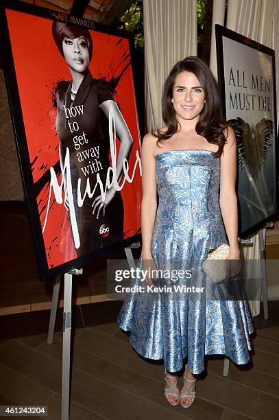 Actress Karla Souza attends the 15th Annual AFI Awards at Four Seasons Hotel Los Angeles at Beverly Hills on January 9, 2015 in Beverly Hills,...