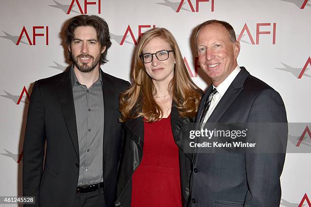 Director Jason Reitman, producer Helen Estabrook and producer David Lancaster attend the 15th Annual AFI Awards at Four Seasons Hotel Los Angeles at...