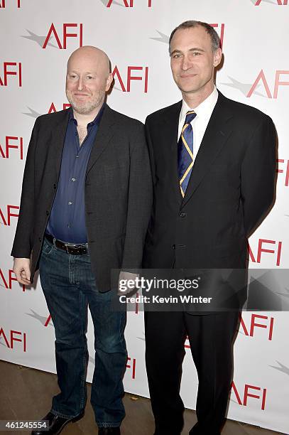 Producers Joseph Weisberg and Joel Fields attend the 15th Annual AFI Awards at Four Seasons Hotel Los Angeles at Beverly Hills on January 9, 2015 in...