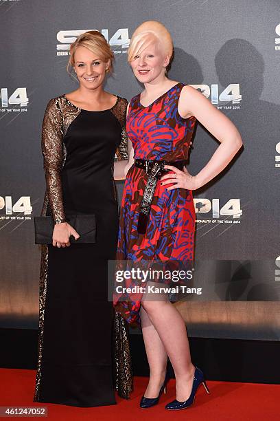 Charlotte Evans and Kelly Gallagher attend the BBC Sports Personality of the Year awards at The Hydro on December 14, 2014 in Glasgow, Scotland.