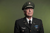 Studio portrait of military General in formal uniform