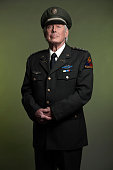 Military general standing proud in uniform