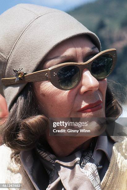 American actress, singer and producer Gloria Swanson tributee at Telluride Film Festival 1974 in Telluride, Colorado. .