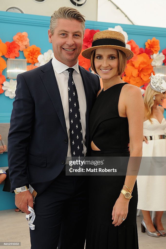 Celebrities Attend Magic Millions Race Day