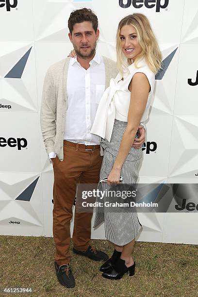 Whitney Port and fiance Tim Rosenman attend the Portsea Polo event at Point Nepean Quarantine Station on January 10, 2015 in Melbourne, Australia.