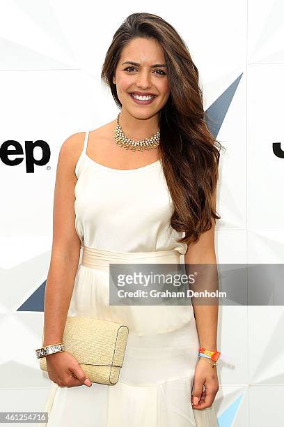 Olympia Valance attends the Portsea Polo event at Point Nepean Quarantine Station on January 10, 2015 in Melbourne, Australia.