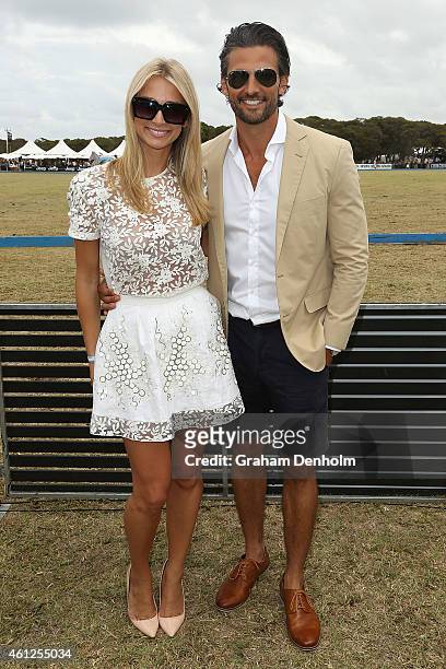 Tim Robards and Anna Heinrich attend the Portsea Polo event at Point Nepean Quarantine Station on January 10, 2015 in Melbourne, Australia.