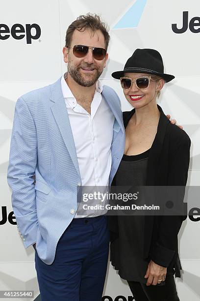 Anthony 'Lehmo' Lehmann and wife Kelly Lehmann attend the Portsea Polo event at Point Nepean Quarantine Station on January 10, 2015 in Melbourne,...