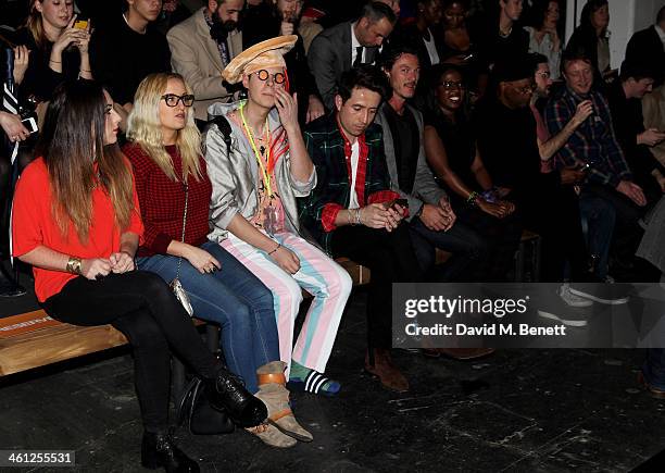 Aimee Phillips, Ian Chaloner, Nick Grimshaw, Luke Evans, Sofia Davis, Samuel L. Jackson, Beardyman, Adam Dewhurst and Teddy Edwards sit in the front...