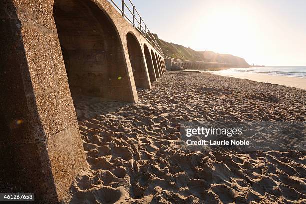 sunny sands, folkestone, kent, england - folkestone stock pictures, royalty-free photos & images