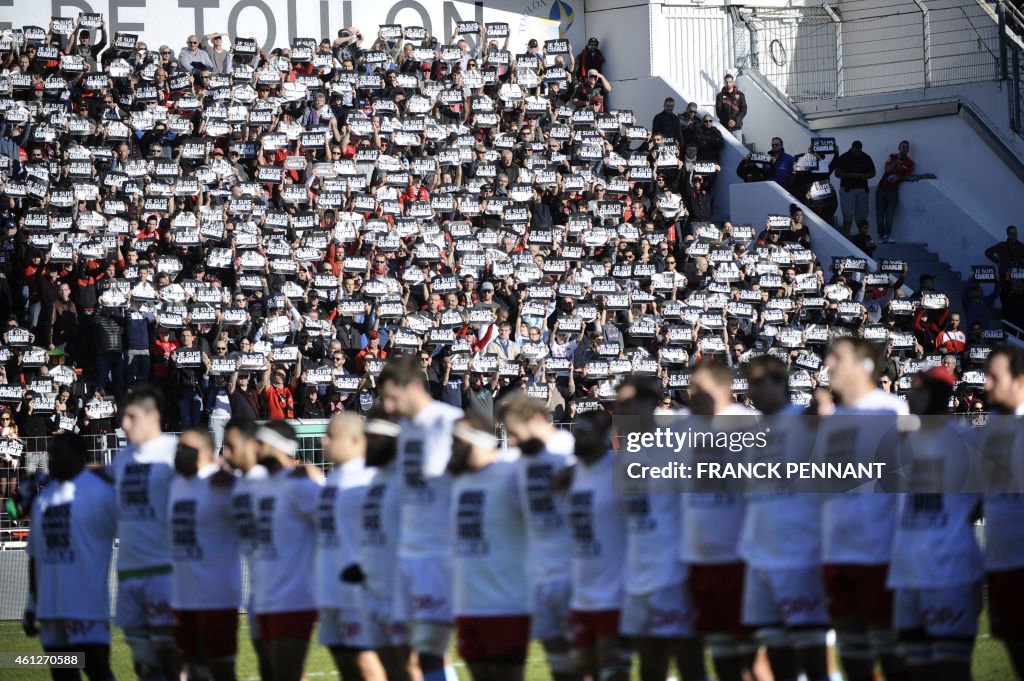 TOPSHOT-RUGBY-FRANCE-TOP14-TOULON-METRO-RACING-CHARLIE-HEBDO