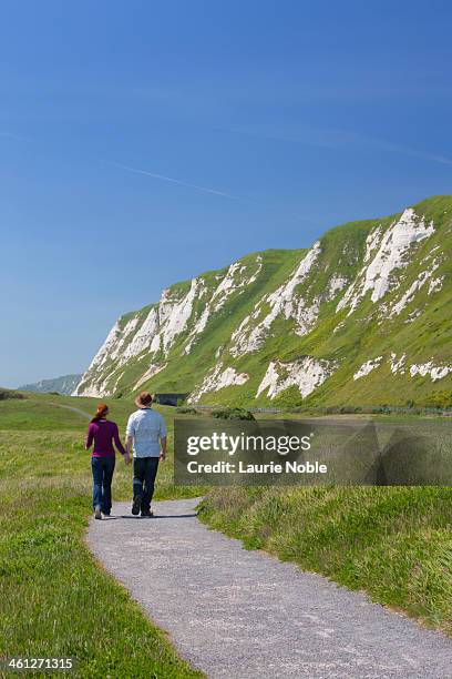 walkers, samphire hoe, kent, england - plymouth hoe stock pictures, royalty-free photos & images