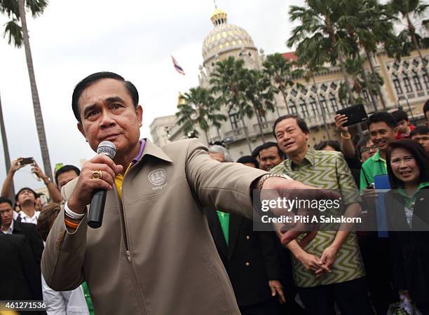 Prime Minister Prayut Chan-o-cha sing during National Children's Day at The Government House in Bangkok. The National Children's Day in Thailand...