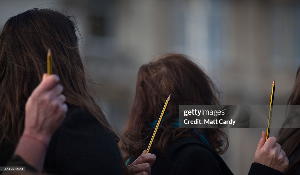 The World Pays Tribute To 17 Victims Killed By Gunmen In The Two French Terrorist Attacks