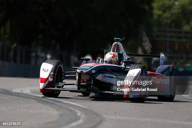 Karun Chandhok of India and Mahindra Racing Formula E Team during a non-qualifying practice as part of 2015 FIA Formula E Buenos ePrix at Puerto...