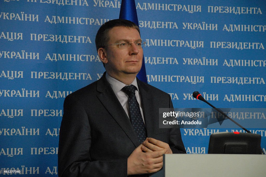 Latvian Foreign Minister Edgars Rinkevics in Kiev