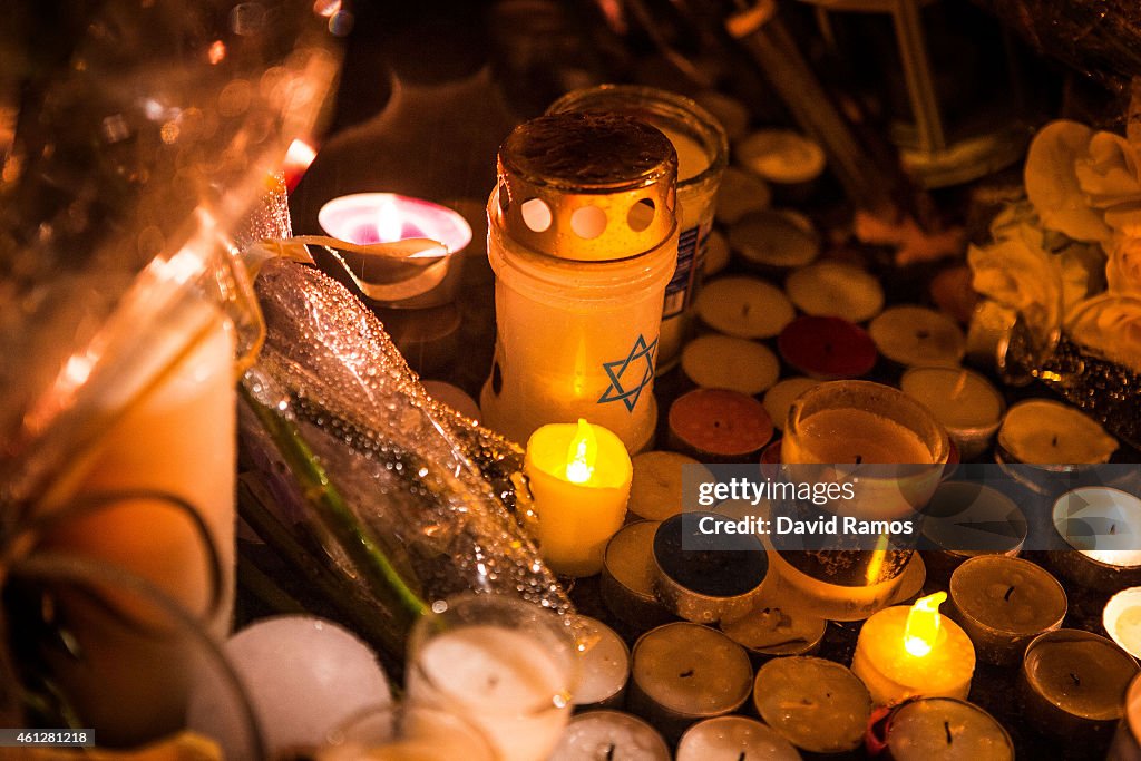Tributes And Reaction To Paris Terror Attacks After Gunmen Kill 17 People