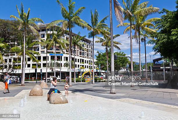 cairns swimming lagoon - cairns road stock pictures, royalty-free photos & images