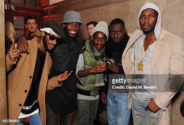 Angel, Tinie Tempah, Tinchy Stryder and guests attend as Harvey Nichols and Dazed present the Haculla x Trapstar presentation during London...