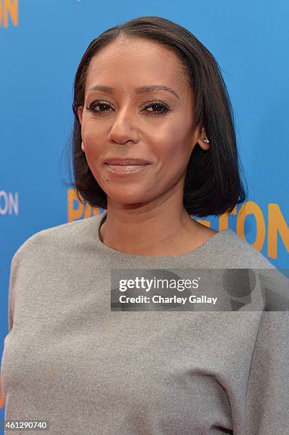 Singer Melanie Brown arrives on the red carpet for the premiere of TWC-Dimension's "Paddington" at TCL Chinese Theatre IMAX on January 10, 2015 in...