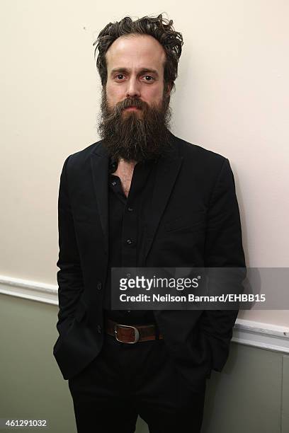 Samuel Beam of Iron & Wine poses backstage at The Life & Songs of Emmylou Harris: An All Star Concert Celebration at DAR Constitution Hall on January...