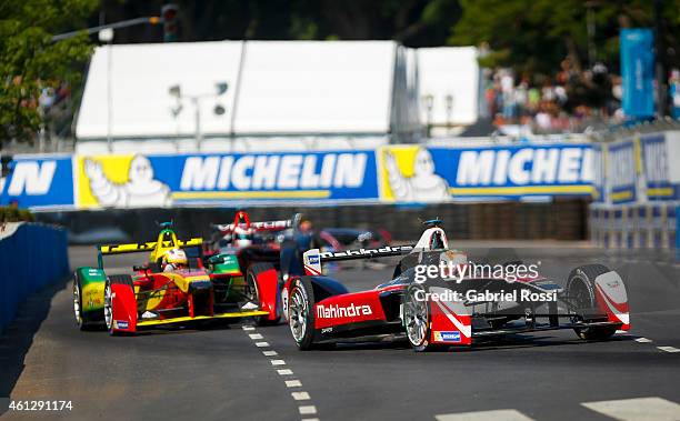 Karun Chandhok of India and Mahindra Racing Formula E Team during the 2015 FIA Formula E Buenos ePrix at Puerto Madero Street Race Track on January...