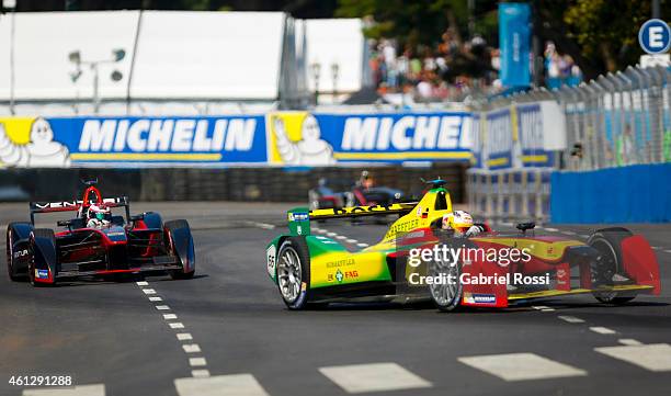 Daniel Abt of Germany and Audi Sport ABT Formula E Team during the 2015 FIA Formula E Buenos ePrix at Puerto Madero Street Race Track on January 10,...