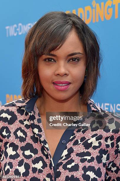 Actress Sharon Leal arrives on the red carpet for the premiere of TWC-Dimension's "Paddington" at TCL Chinese Theatre IMAX on January 10, 2015 in...