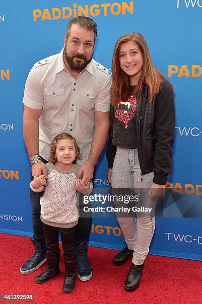 Personality Joey Fatone arrives on the red carpet for the premiere of TWC-Dimension's "Paddington" at TCL Chinese Theatre IMAX on January 10, 2015 in...