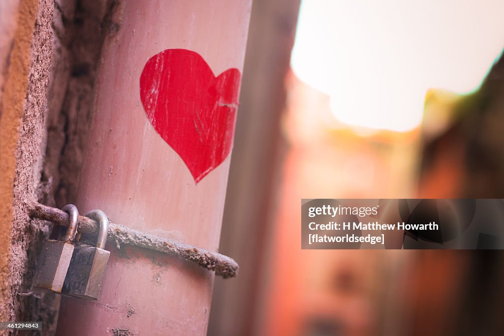 Graffiti Heart With Padlocks