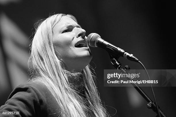 Holly Williams rehearses on stage for The Life & Songs of Emmylou Harris: An All Star Concert Celebration at DAR Constitution Hall on January 10,...