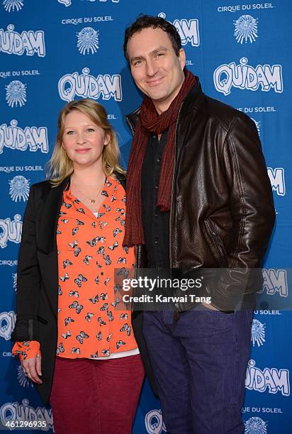 Joanna Page and James Thornton attend the VIP night for Cirque Du Soleil: Quidam at Royal Albert Hall on January 7, 2014 in London, England.