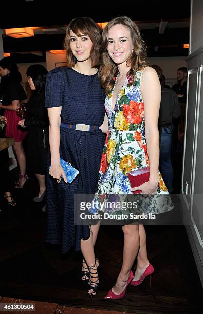 Actors Mary Elizabeth Winstead and Danielle Panabaker attend Lynn Hirschberg Celebrates W's It Girls with Piaget and Dom Perignon at A.O.C on January...