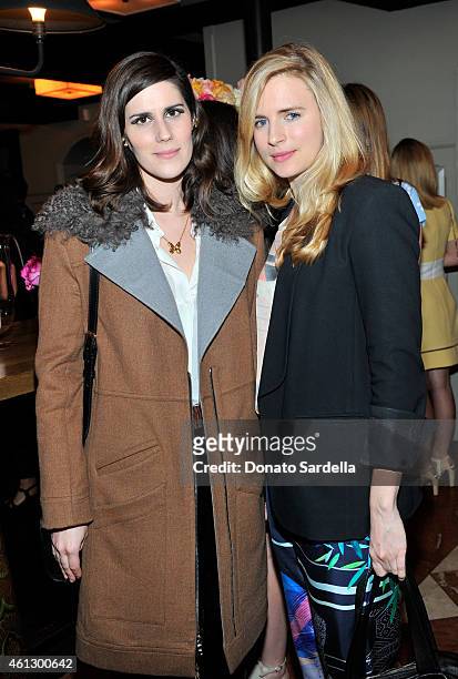 Designer Laura Mulleavy and actress Brit Marling attend Lynn Hirschberg Celebrates W's It Girls with Piaget and Dom Perignon at A.O.C on January 10,...