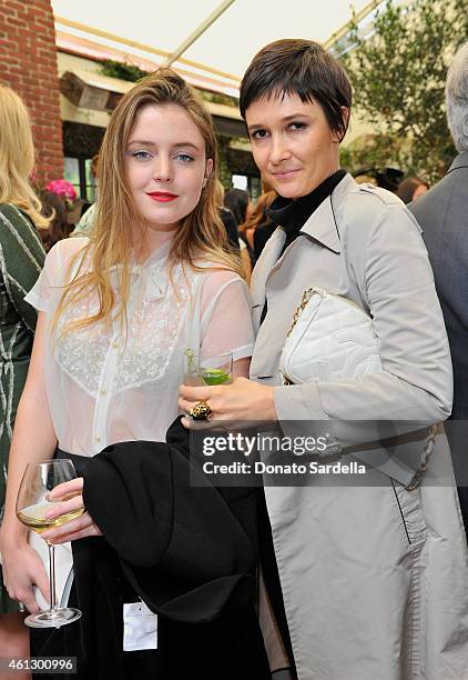 Actress Lorraine Nicholson and socialite Cassandra Grey attend Lynn Hirschberg Celebrates W's It Girls with Piaget and Dom Perignon at A.O.C on...