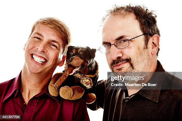 Actors Jack McBrayer and Robert Smigel pose for a portrait during the 2015 Winter TCA Tour at the Langham Hotel on January at Langham Hotel on...