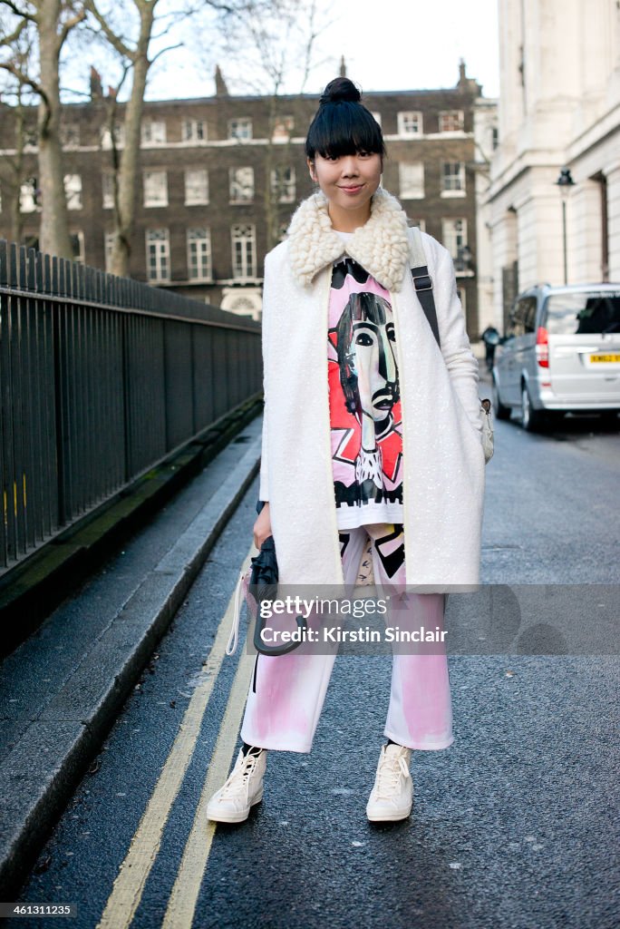 Fashion writer and blogger Susie Lau wears an L.E.S jacket, Beth ...