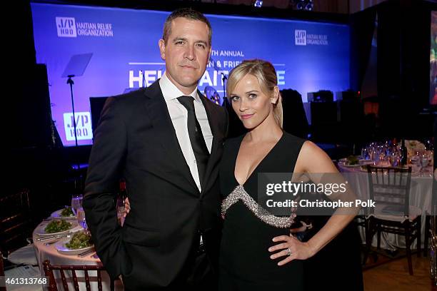Jim Toth and actress Reese Witherspoon attend the 4th Annual Sean Penn & Friends HELP HAITI HOME Gala Benefiting J/P Haitian Relief Organization on...