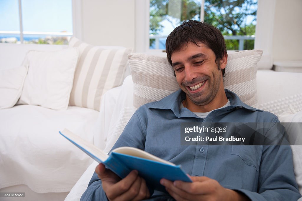 Man reading book