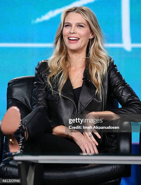 Actress Sara Foster speaks onstage during the Viacom Winter Television Critics Association press tour at The Langham Huntington Hotel and Spa on...