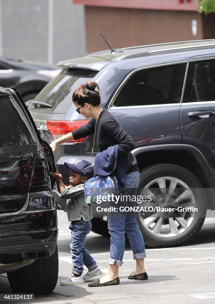 Sandra Bullock and Louis Bullock are seen on May 16, 2013 in Los Angeles, California.