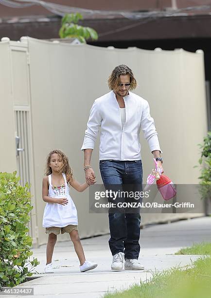 Gabriel Aubry and Nahla Aubry are seen on May 17, 2013 in Los Angeles, California.