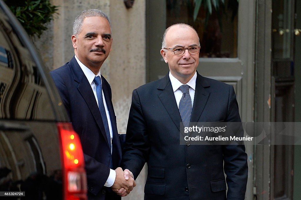 Ministers of Interior Arrive For A Meeting At Ministry of Interior Place Beauvau